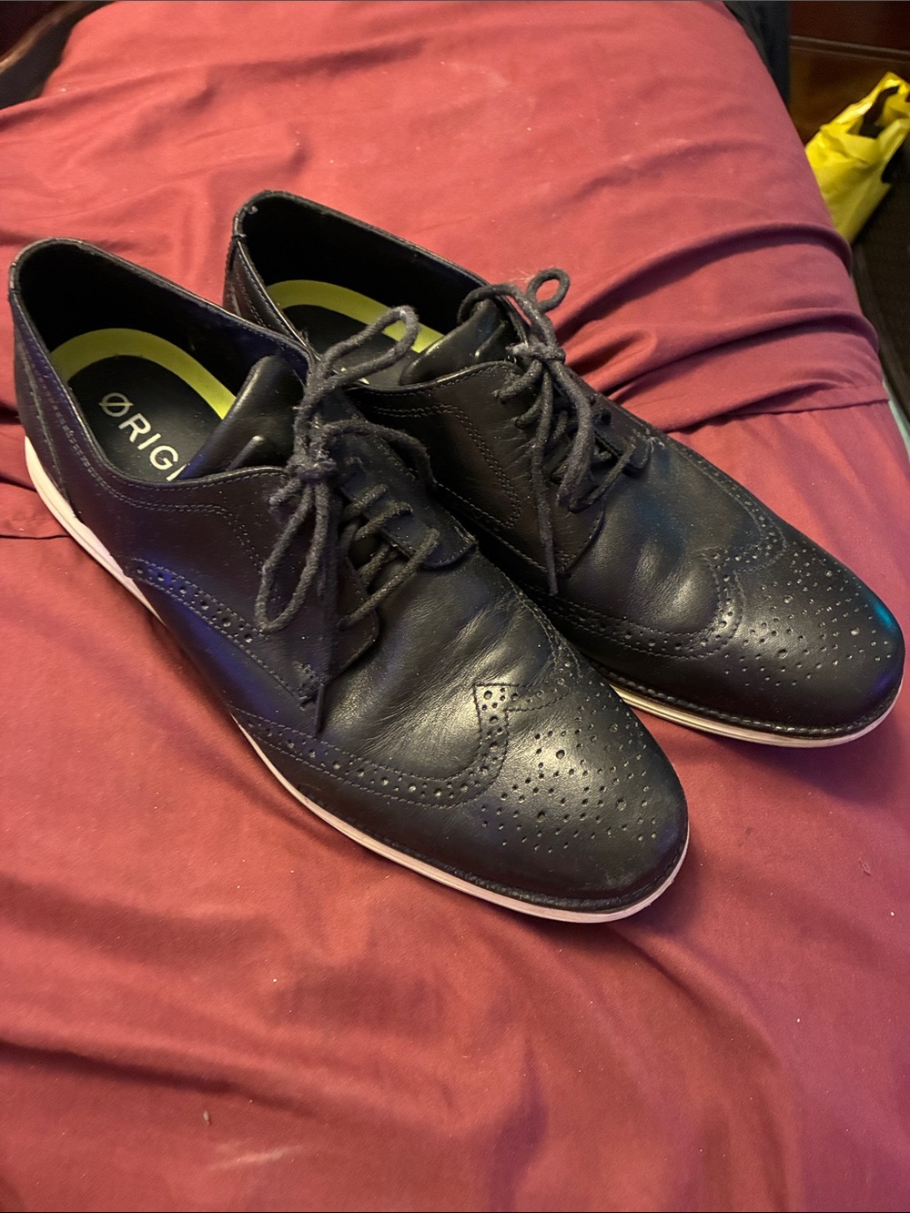 Cole Haan Men's Black Wingtip Derby Sneakers